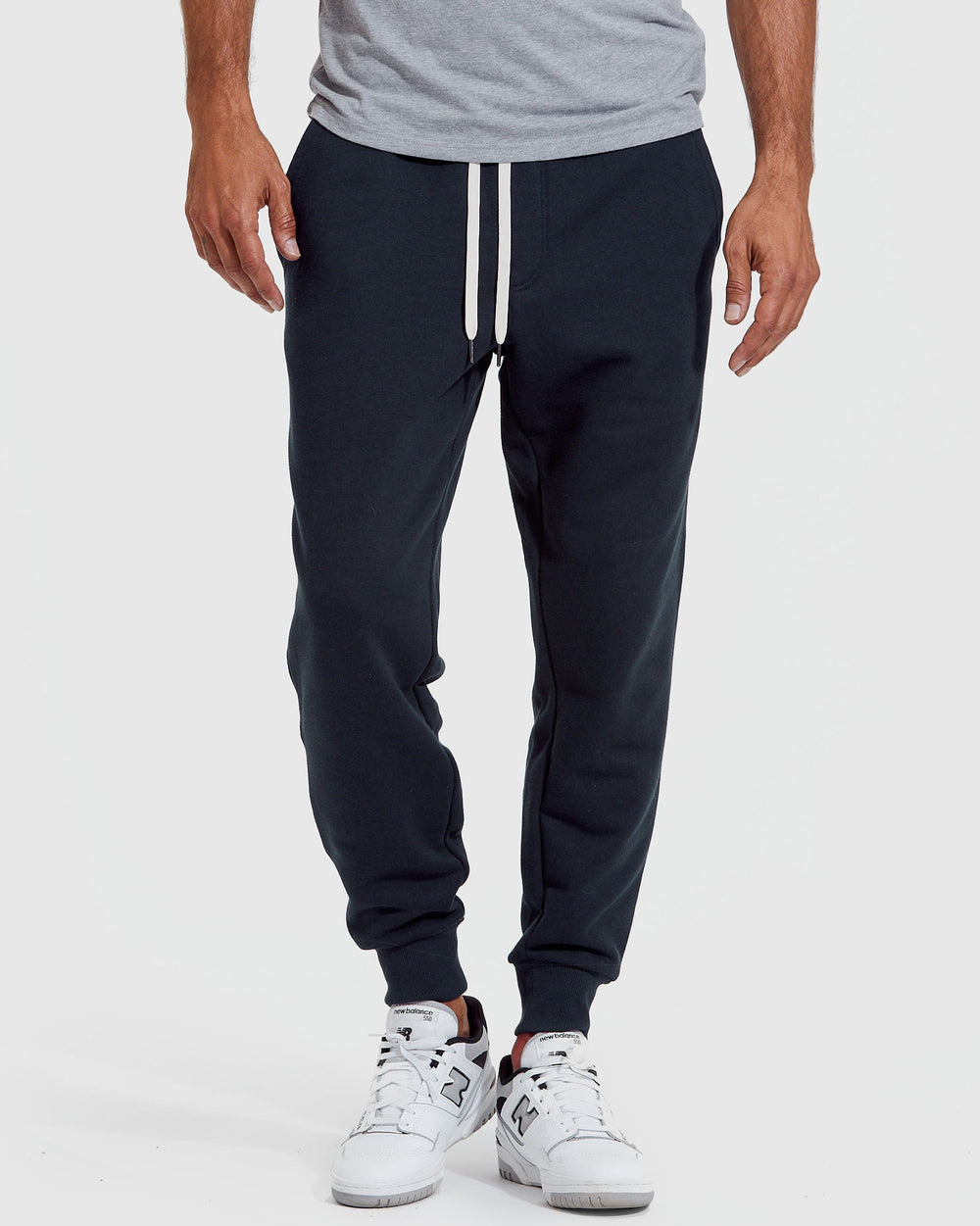 Navy Fleece Pullover Hoodie and Jogger Set