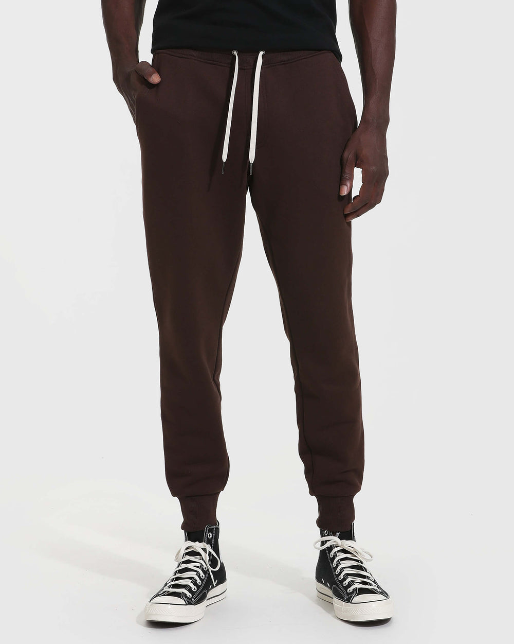 Dark Oak Fleece French Terry Joggers