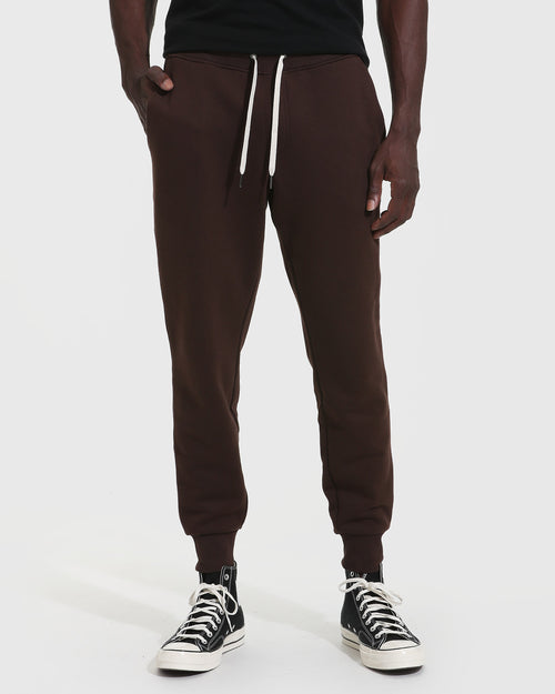 Dark Oak Fleece Zip Hoodie and Jogger Set