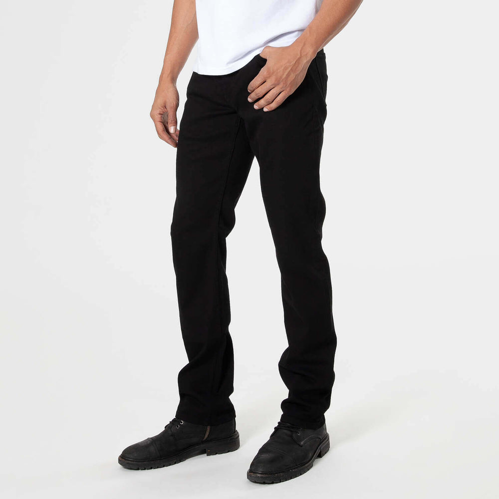 Black Wash Straight Comfort Stretch Jeans