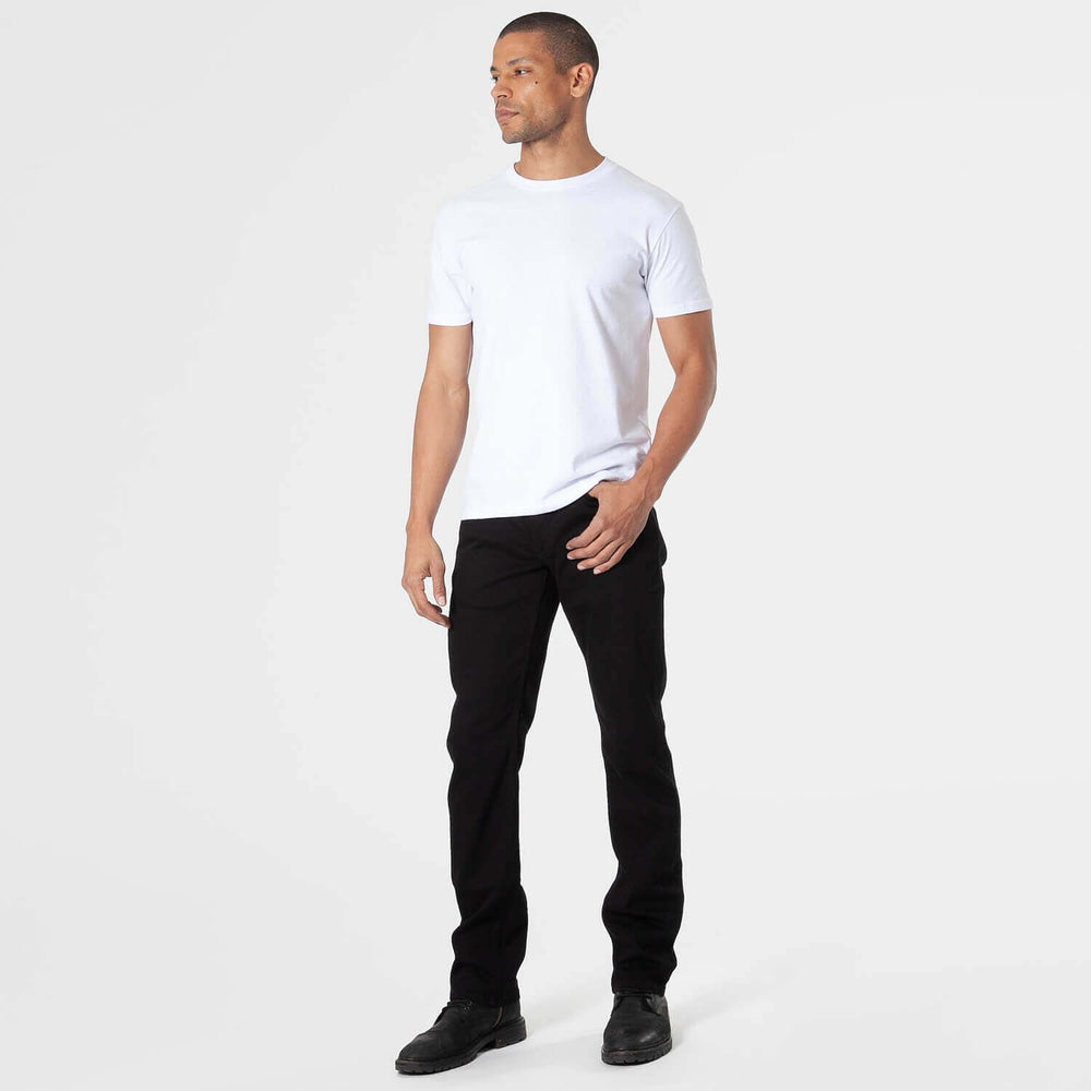 Black Wash Straight Comfort Stretch Jeans