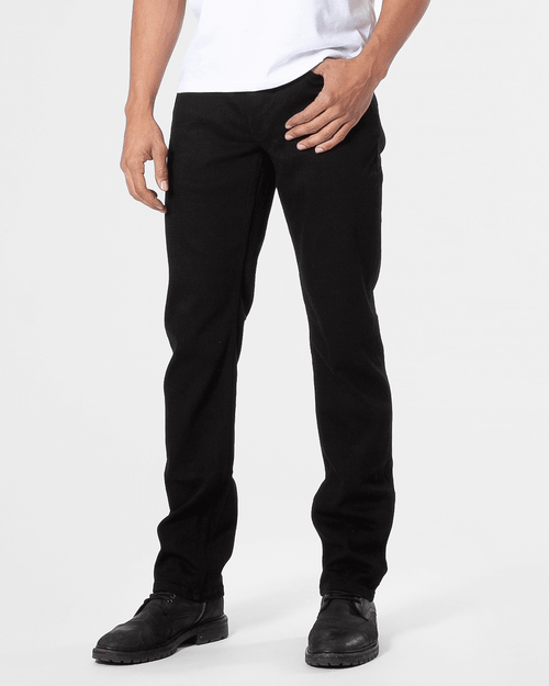 Black Wash Straight Comfort Stretch Jeans