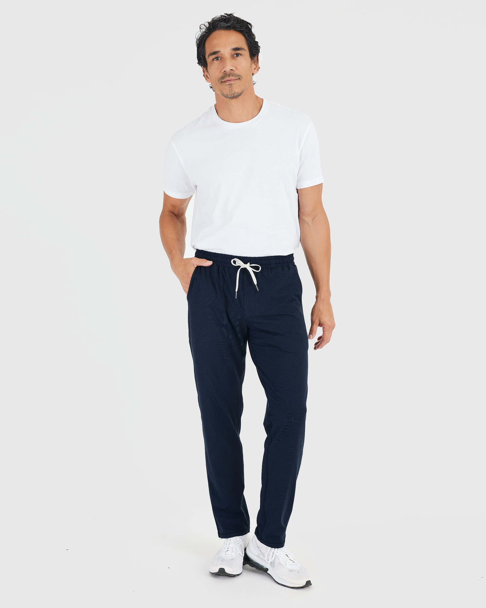 Heather Navy Active Comfort Straight Leg Pant