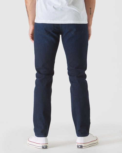 Indigo Rinse Slim Authentic Denim Jeans