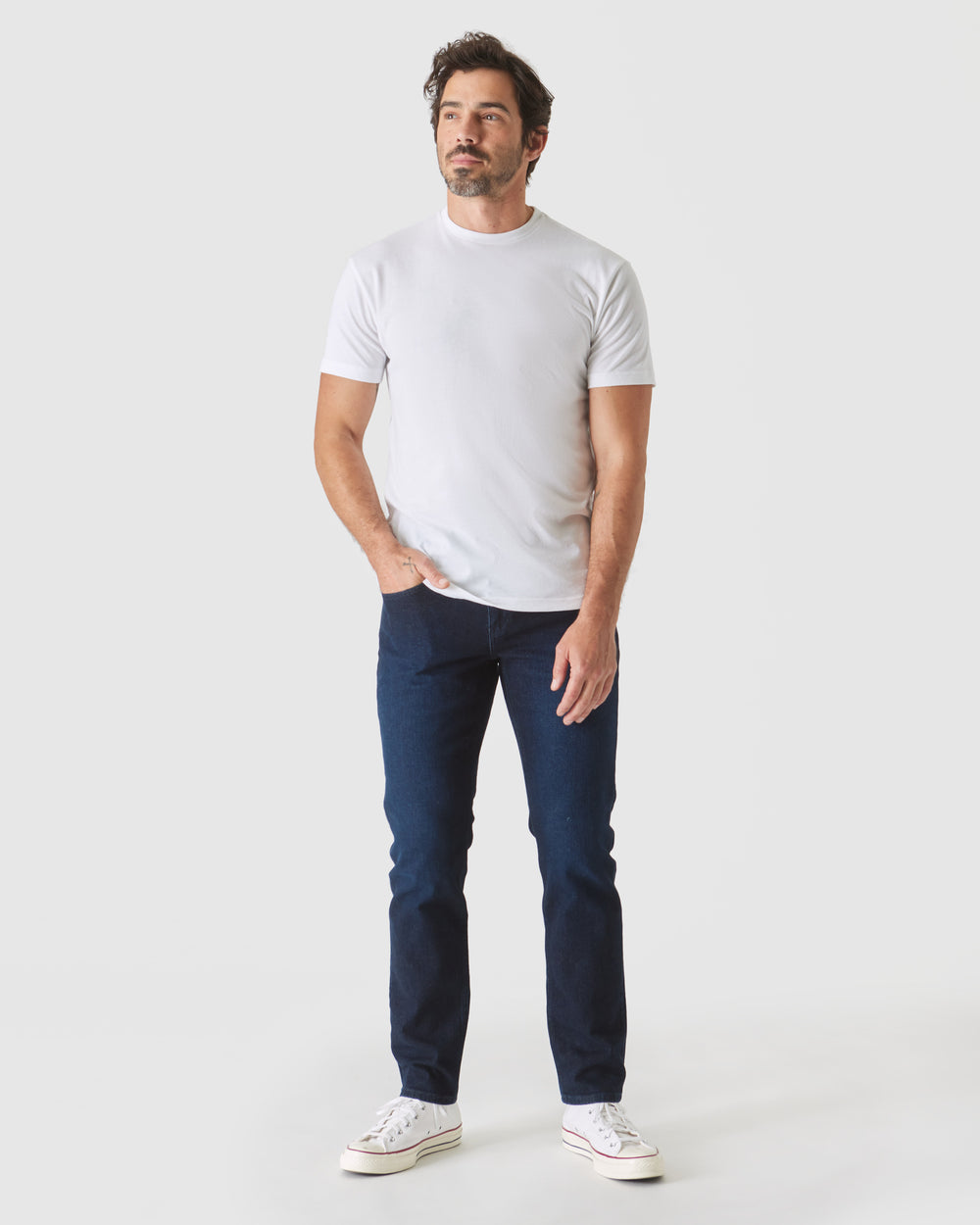 Indigo Rinse Slim Authentic Denim Jeans