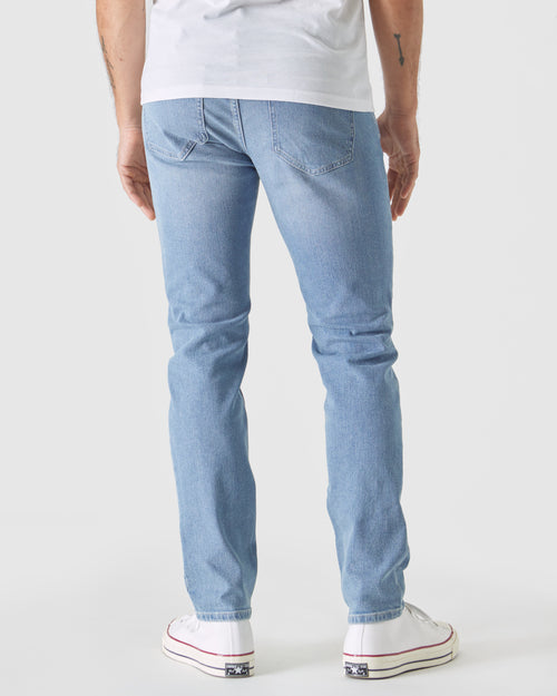 Light Indigo Wash Slim Authentic Denim Jeans