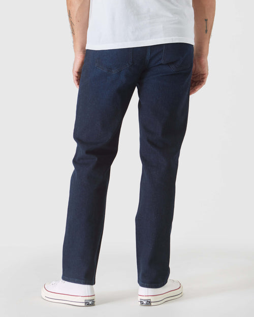 Indigo Rinse Straight Authentic Denim Jeans