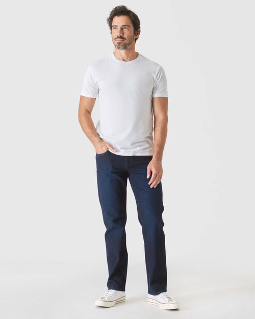 Indigo Rinse Straight Authentic Denim Jeans