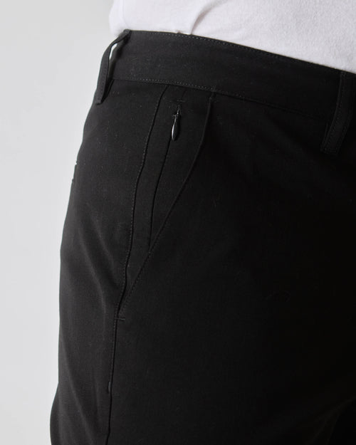 Black Slim Twill Chino Pant