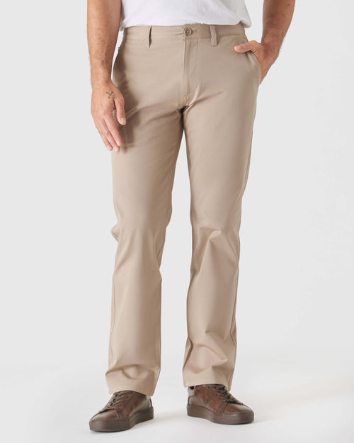 Khaki Straight Twill Chino Pant