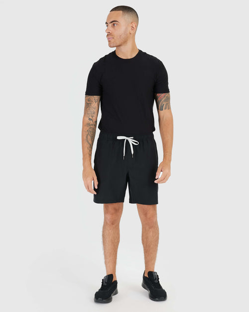 Black Active Quick Dry Shorts with Liner