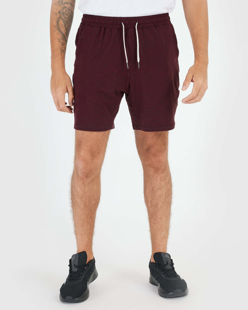 Dark Heather Burgundy Active Comfort Shorts