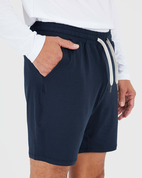 Dark Heather Navy Active Comfort Shorts