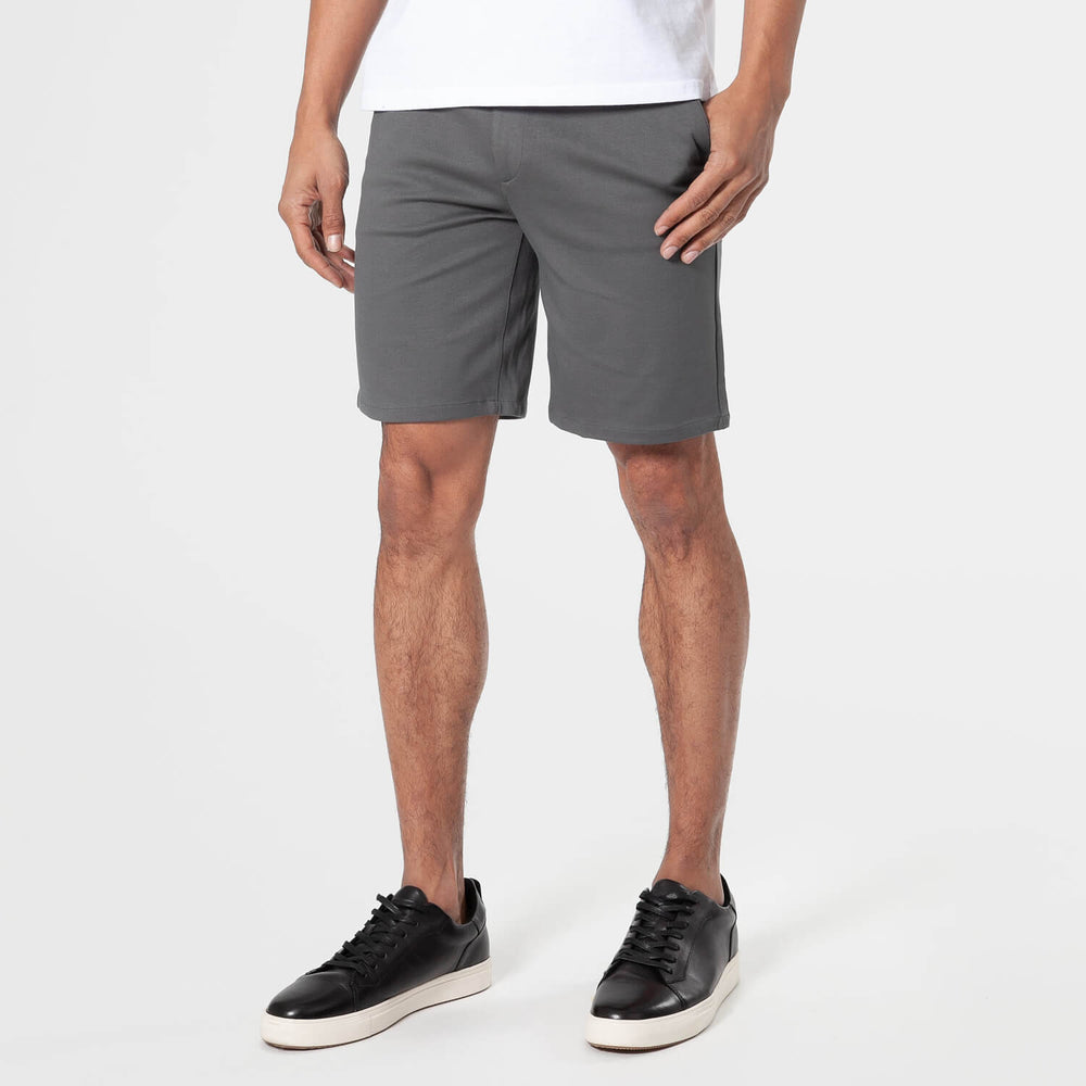 9" Carbon & Khaki Comfort Knit Chino Shorts 2-Pack