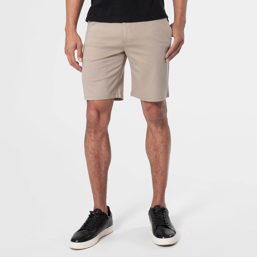 9" Khaki Comfort Knit Chino Shorts 2-Pack