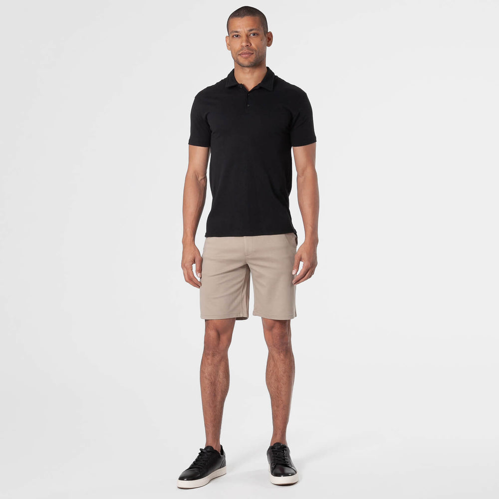 9" Khaki Comfort Knit Chino Shorts 2-Pack