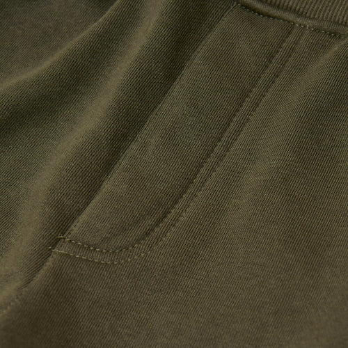 Military Green Fleece French Terry Shorts