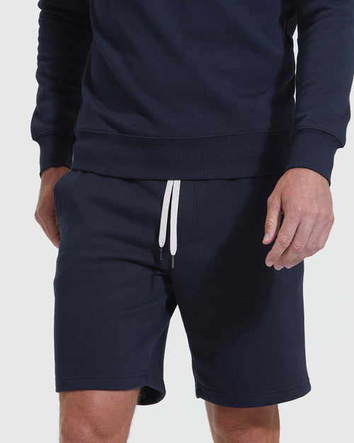 Navy Fleece French Terry Shorts