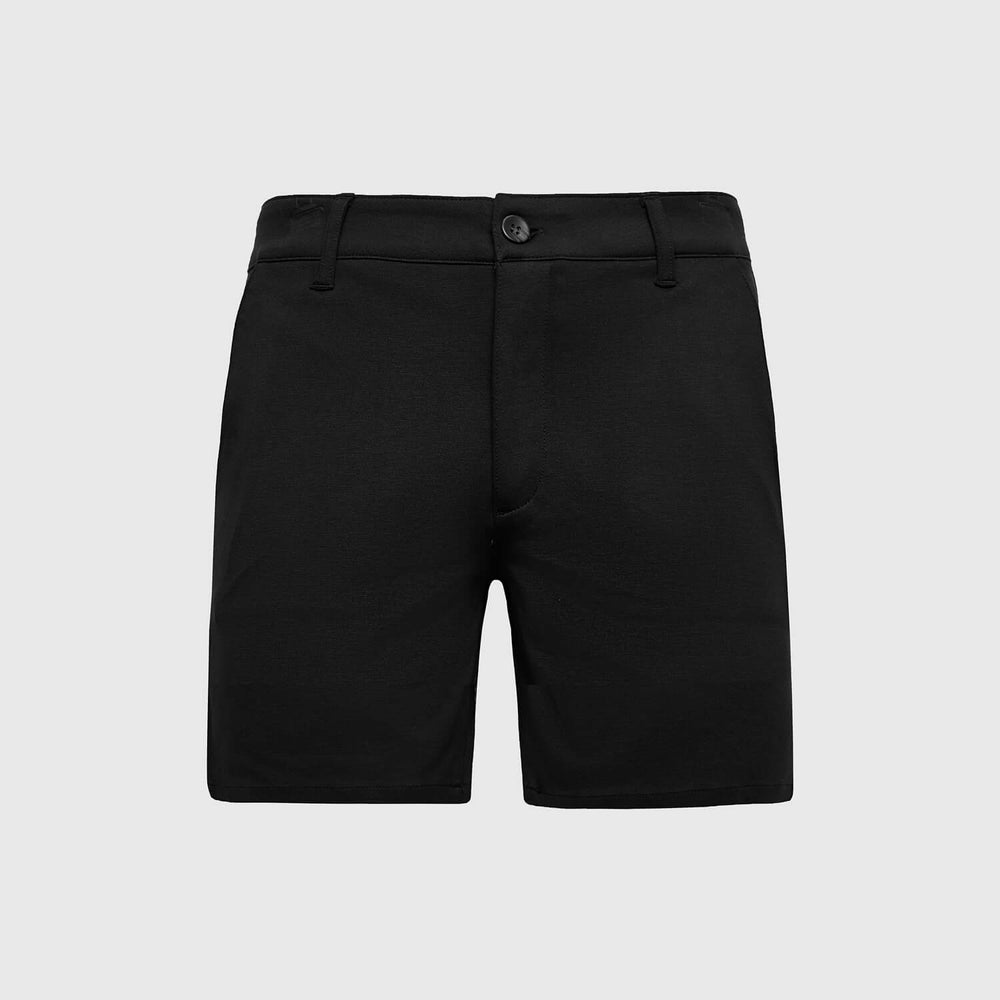 7" Black Comfort Knit Chino Shorts