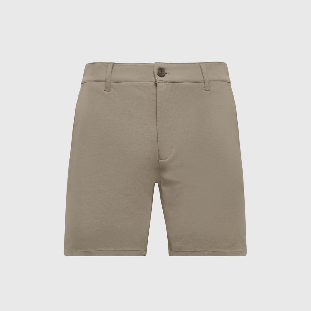 7" Khaki Comfort Knit Chino Shorts