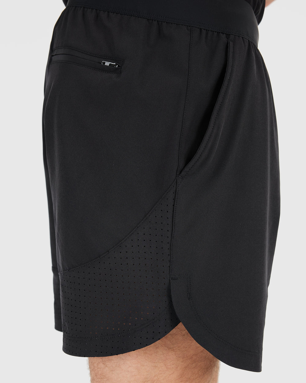 7" Black Active Training Shorts