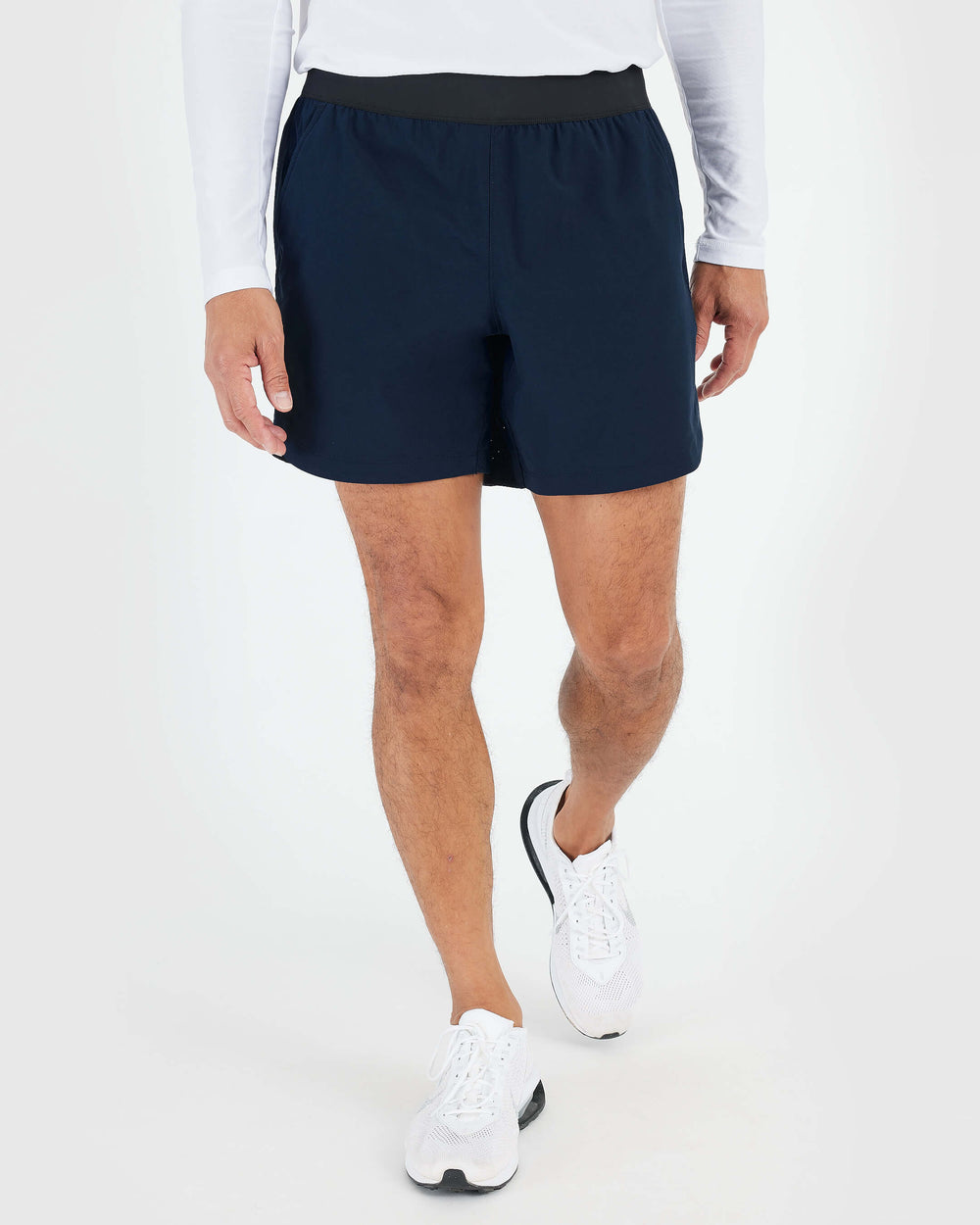 7" Navy Active Training Shorts