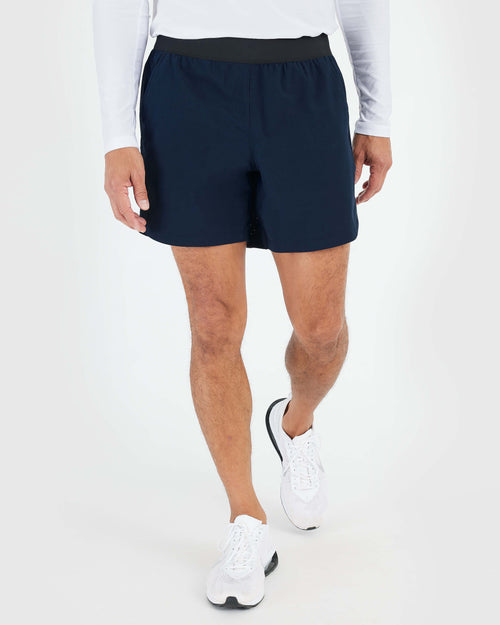 7" Navy Active Training Shorts