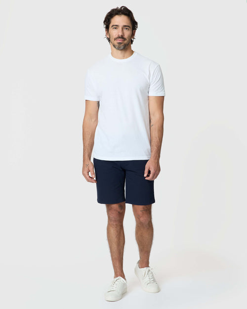 9" Navy Classic Twill Shorts