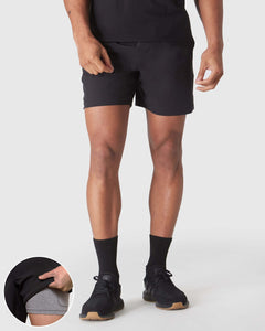 True ClassicBlack 7" 2-in-1 Training Shorts