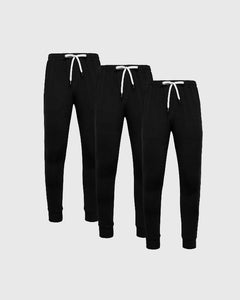 True ClassicAll Black Active Joggers 3-Pack