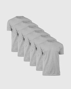 True ClassicAll Heather Gray Short Sleeve Crew Neck 6-Pack