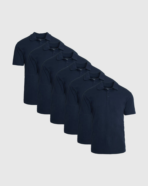 All Navy Short Sleeve Polo 6-Pack