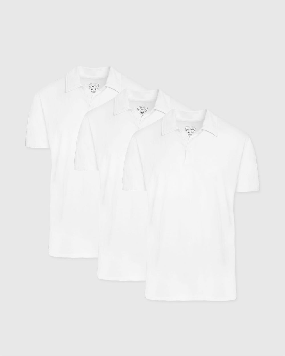 All White Short Sleeve Polo 3-Pack