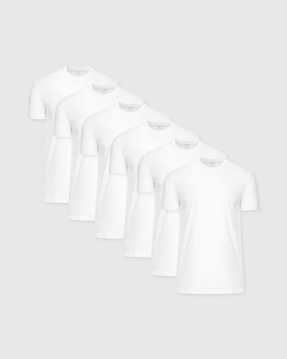 All-White Tall Straight Hem Crew Neck T-Shirt 6-Pack