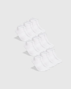 True ClassicWhite Ankle Socks 9-Pack