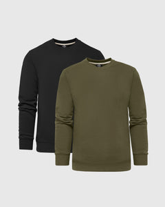 True ClassicBasics Fleece Crew Sweatshirt 2-Pack