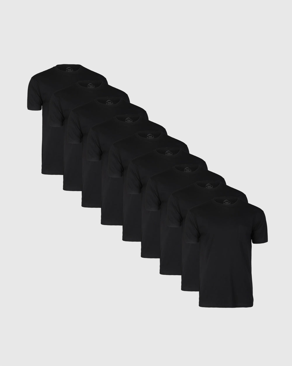 All Black Short Sleeve Crew Neck 9-Pack