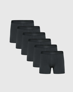 True ClassicCarbon Boxer Trunks 6-Pack