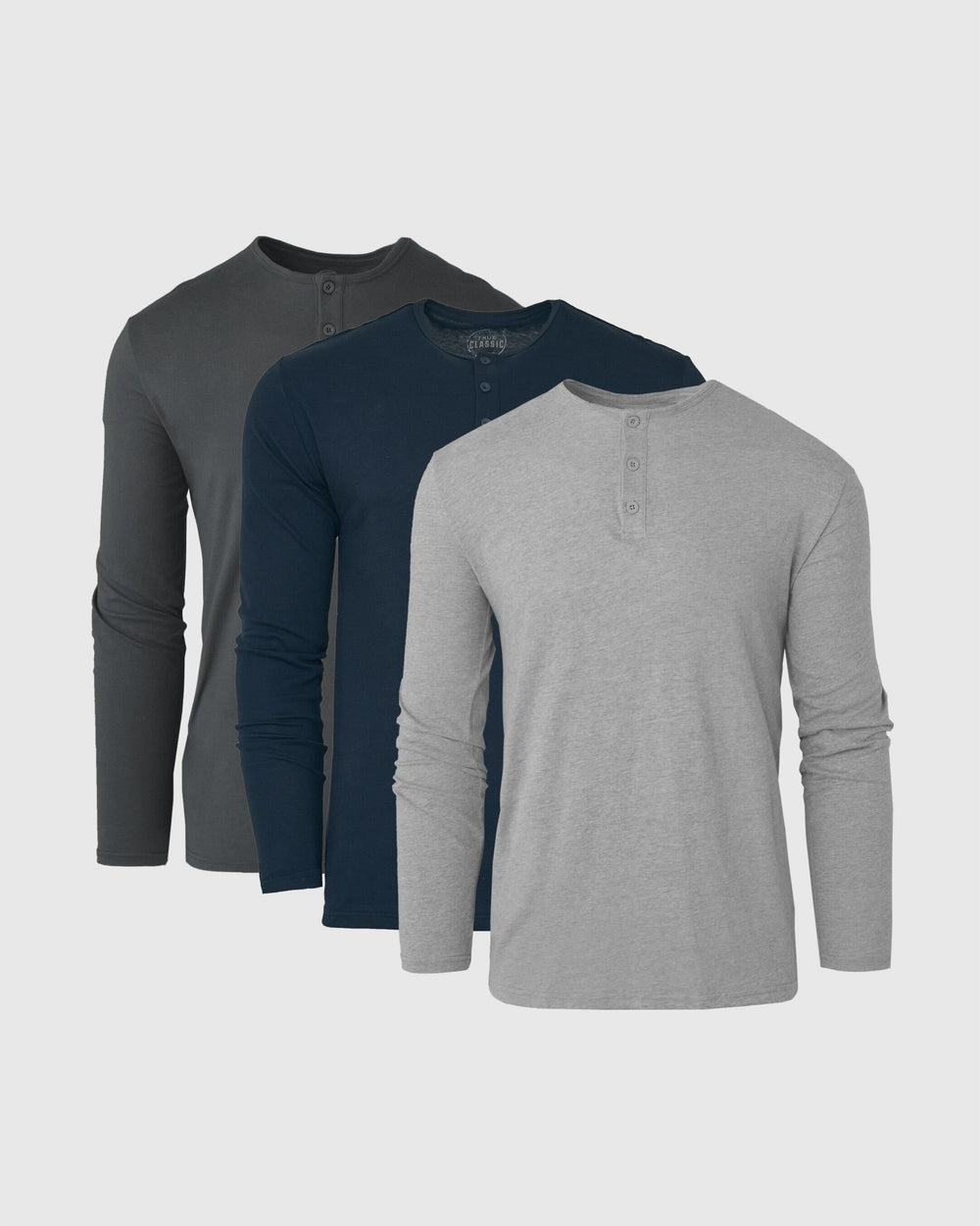 Classic Long Sleeve Henley 3-Pack