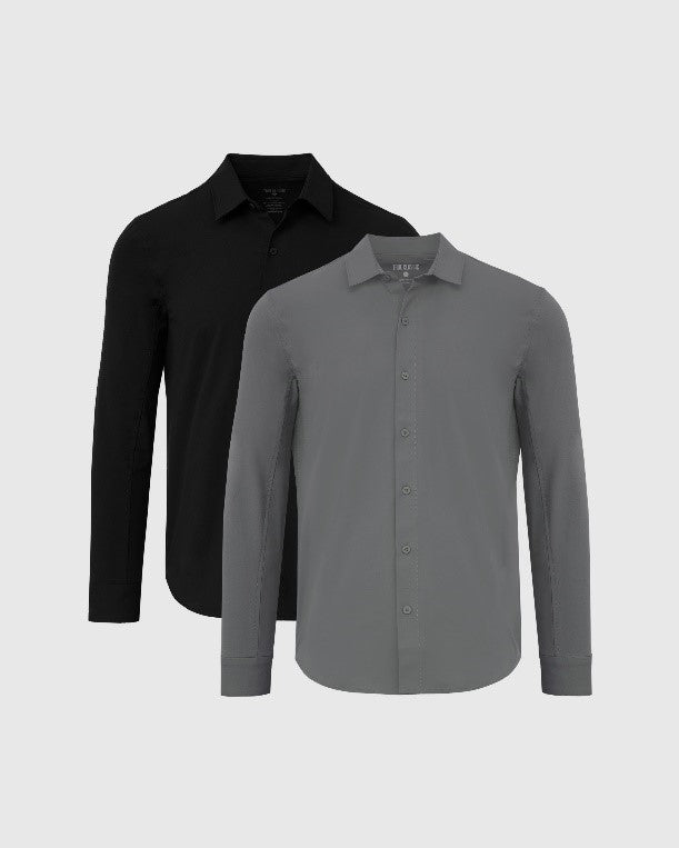 Dark Tones Commuter Long Sleeve Shirt 2-Pack