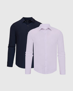 True ClassicDate-Night Performance Lightweight Dress Shirt 2-Pack