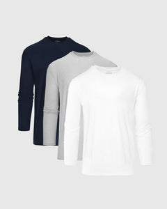 True ClassicEveryday Essentials Active Long Sleeve Crew T-Shirt 3-Pack