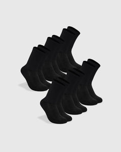 True ClassicBlack Half Crew Socks 6-Pack