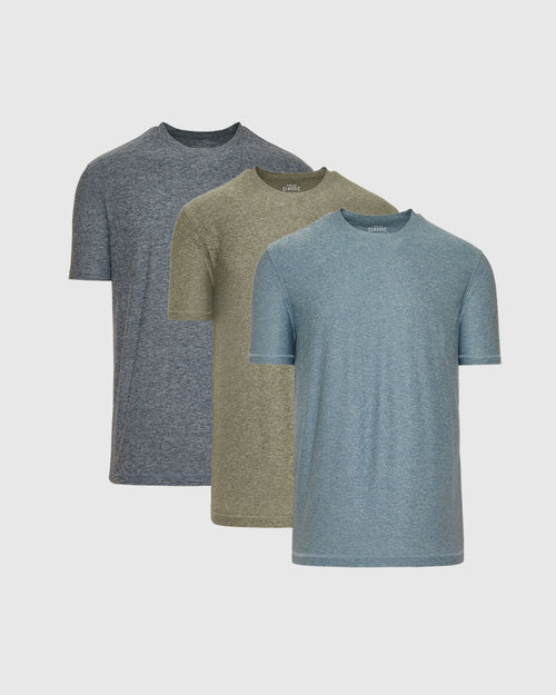 The Heather Color Active Crew Neck T-Shirt 3-Pack