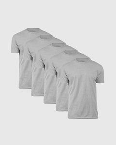 True ClassicAll Heather Gray Short Sleeve Crew Neck 5-Pack