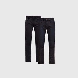 True ClassicStraight Indigo and Black Comfort Stretch Jeans 2-Pack