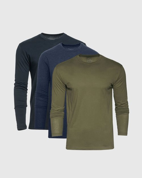 Long Sleeve Color Crew 3-Pack