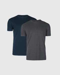 True ClassicNavy & Carbon Crew Neck 2-Pack