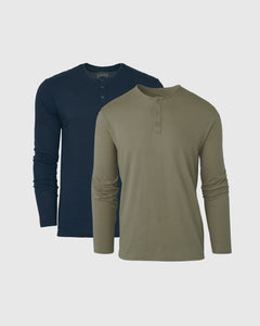 True ClassicOff-Duty Henley 2-Pack