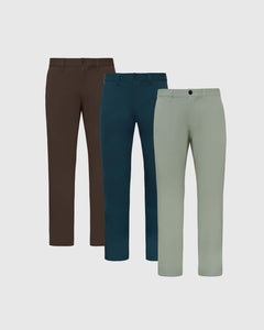 True ClassicSeasonal Hues Straight Twill Chino Pant 3-Pack